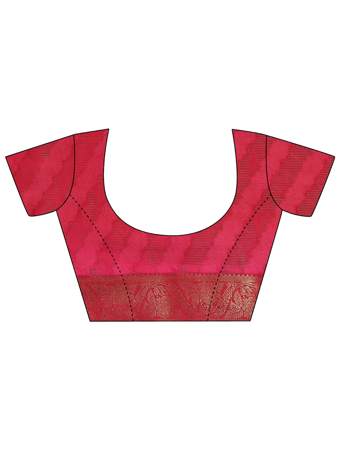 Pink Printed Georgette Saree With Unstitched Blouse Piece