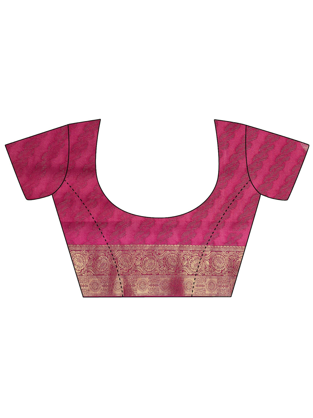 Pink Printed Georgette Saree With Unstitched Blouse Piece