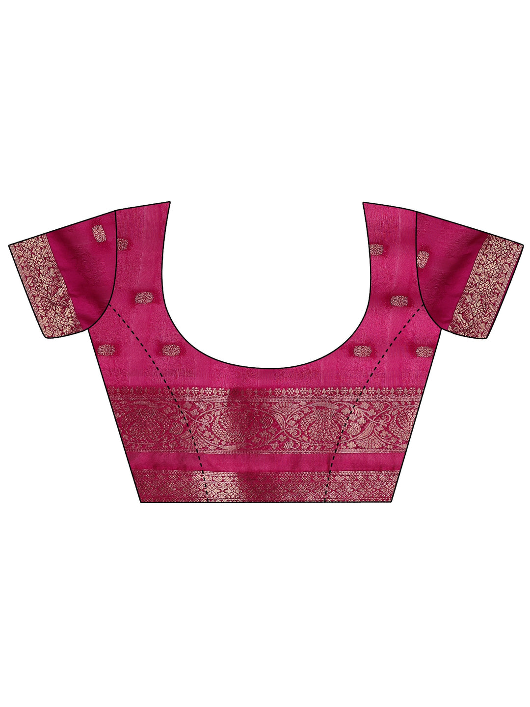 Pink Printed Georgette Saree With Unstitched Blouse Piece