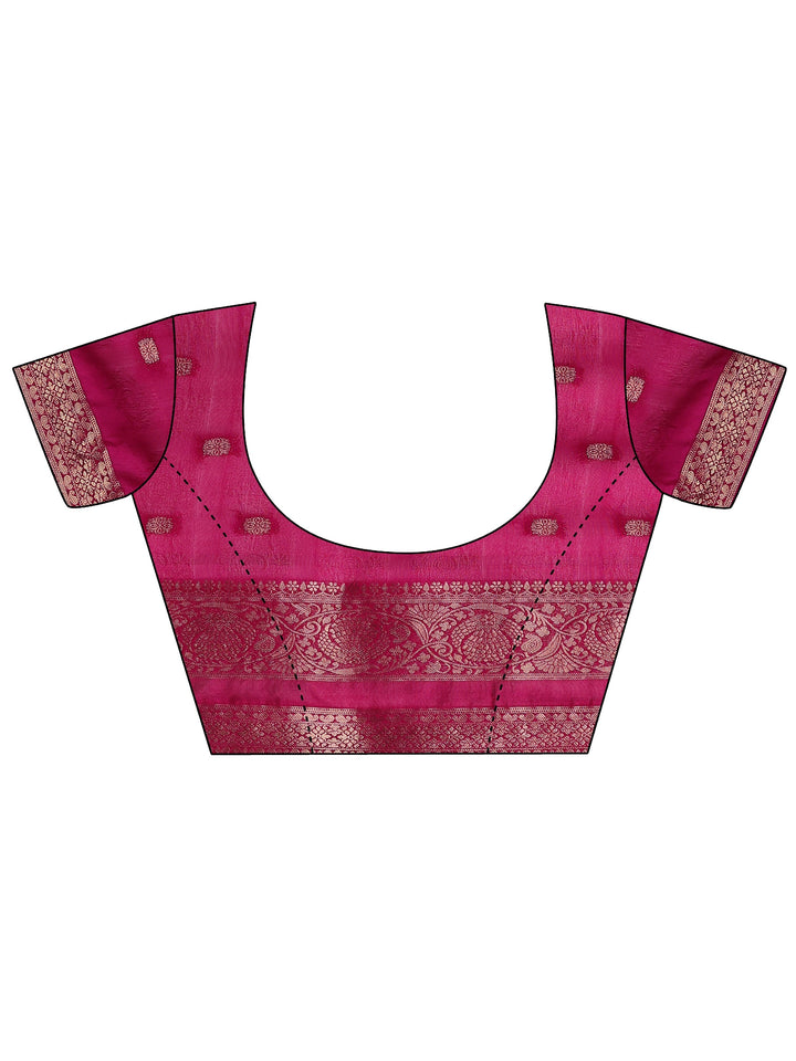 Pink Printed Georgette Saree With Unstitched Blouse Piece