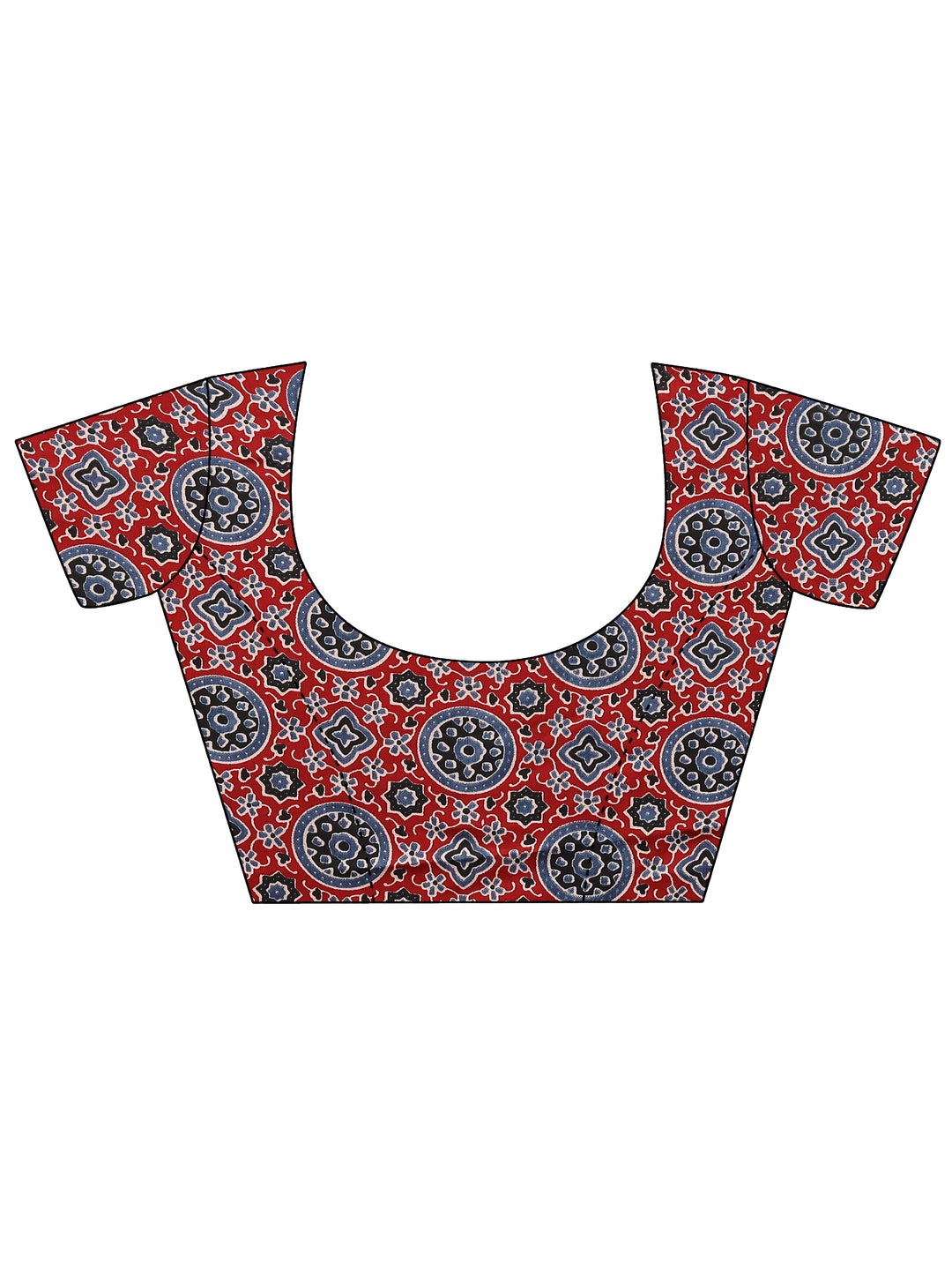 Maroon Printed Satin Saree With Unstitched Blouse Piece