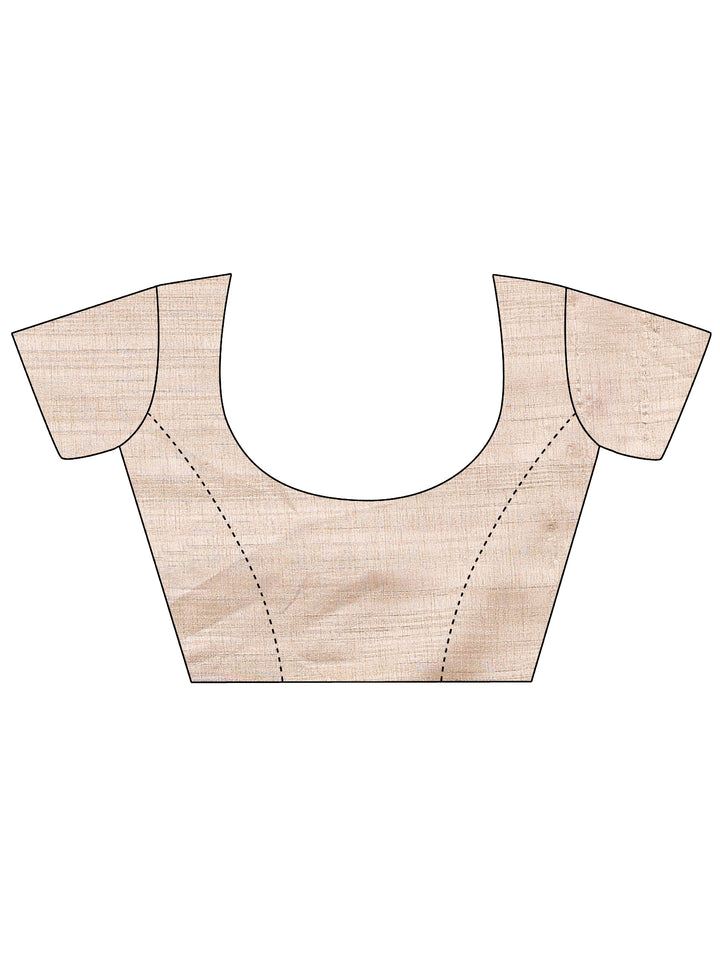 Gold Embellished Silk Blend Saree With Unstitched Blouse Piece