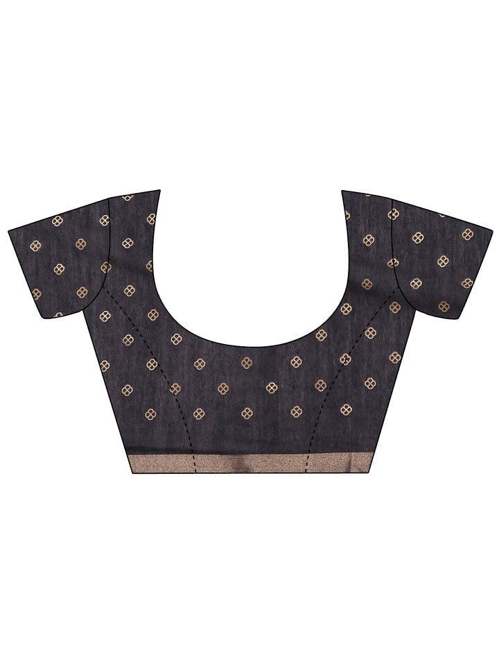 Maroon Paisley Woven Design Banarsi Silk Blend Saree With Unstitched Blouse Piece