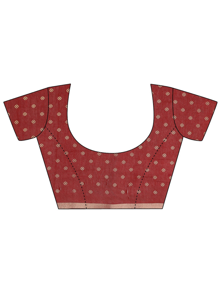 Mustard Paisley Woven Design Banarsi Silk Blend Saree With Unstitched Blouse Piece