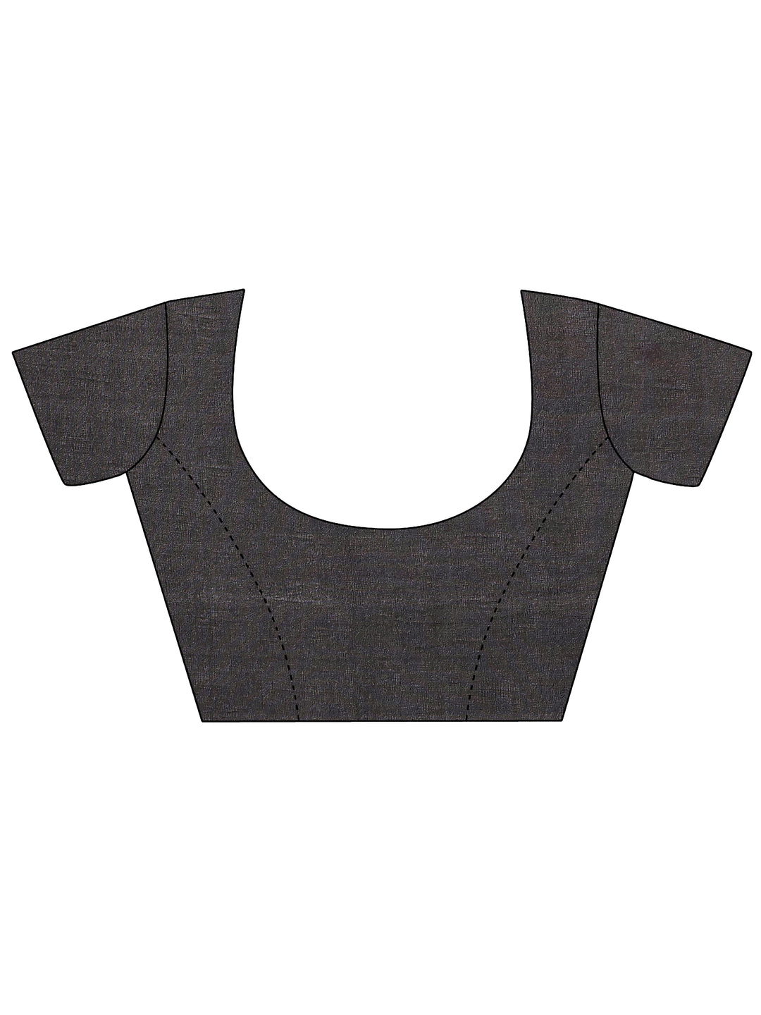 Black Printed Silk Blend Saree With Unstitched Blouse Piece