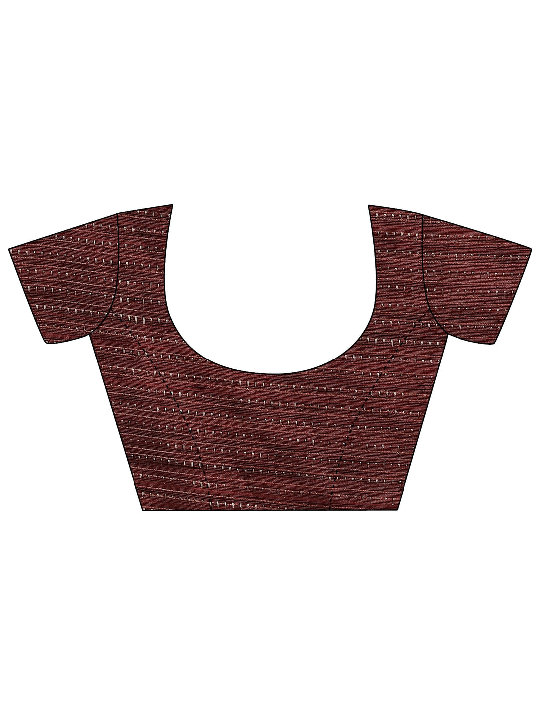 Maroon Embellished Silk Blend Saree With Unstitched Blouse Piece