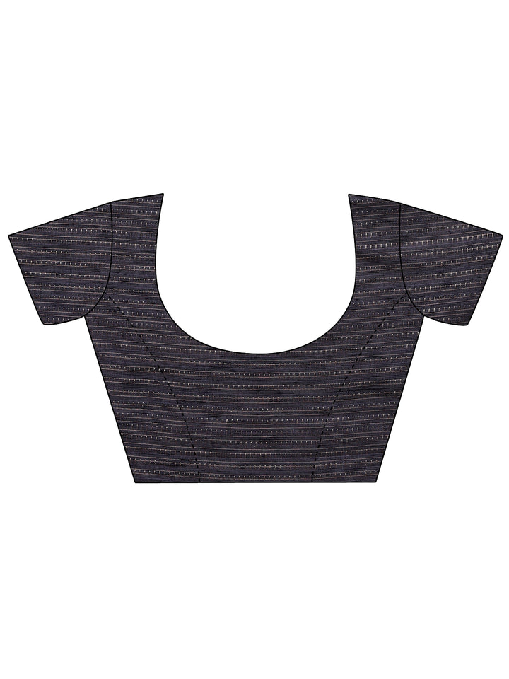 Blue Embellished Silk Blend Saree With Unstitched Blouse Piece