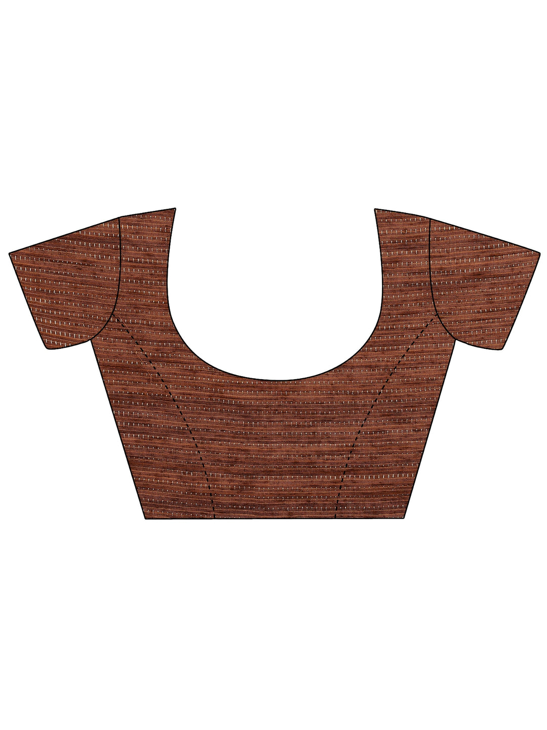 Brown Embellished Silk Blend Saree With Unstitched Blouse Piece