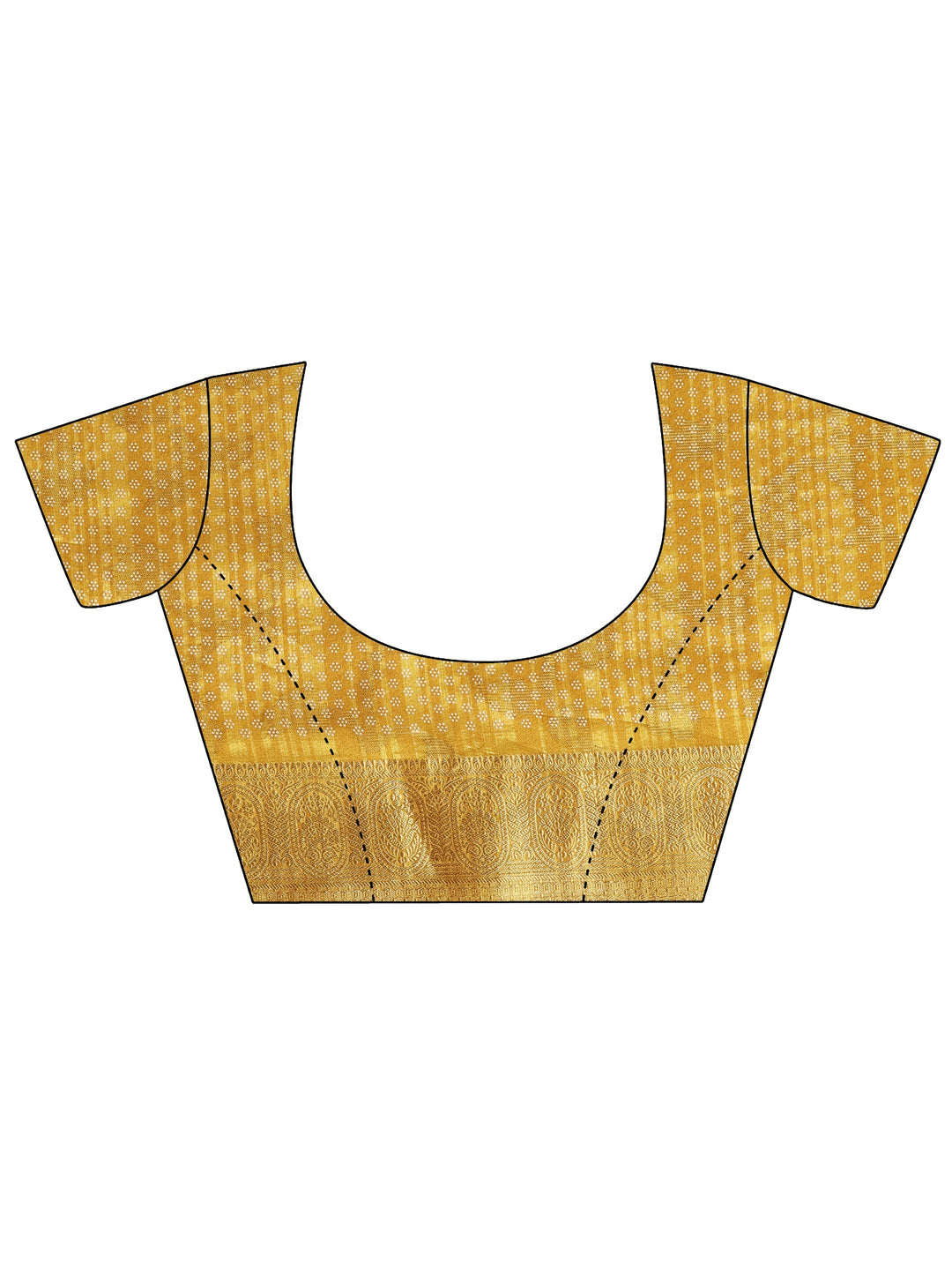 Mustard Paisley Woven Design Silk Blend Saree With Unstitched Blouse Piece