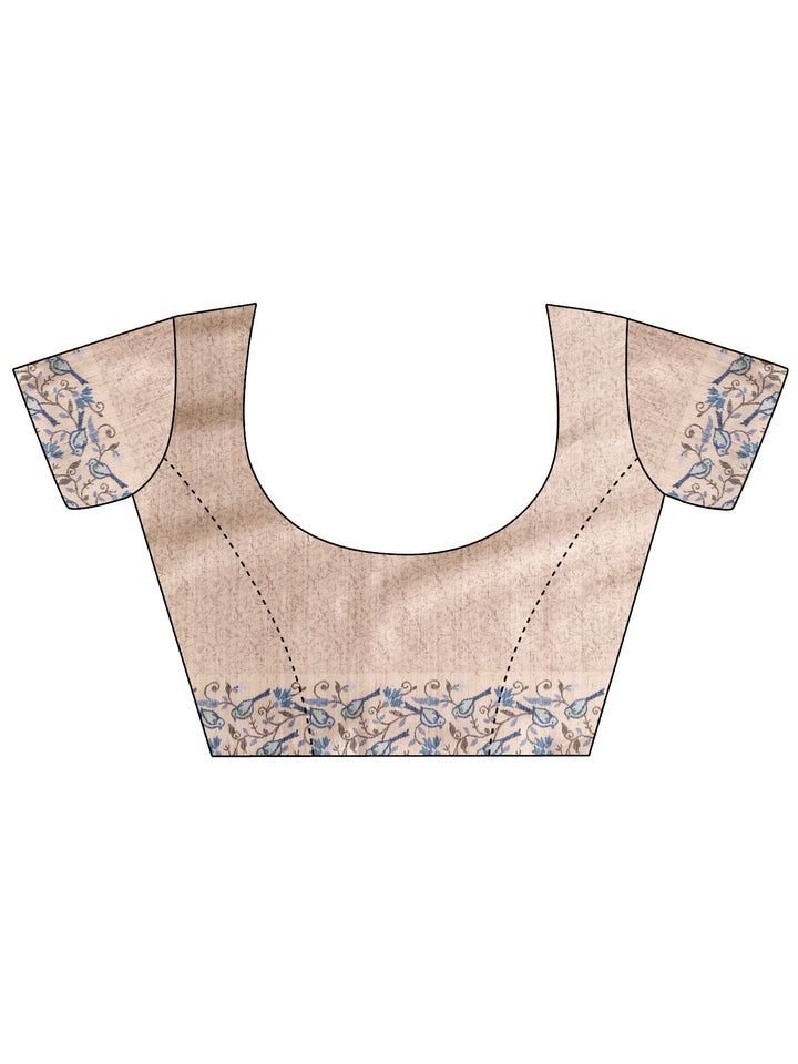 Blue Woven Design Banarsi Silk Blend Saree With Unstitched Blouse Piece