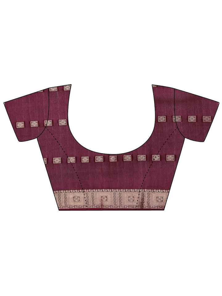 Maroon Printed Georgette Saree With Unstitched Blouse Piece