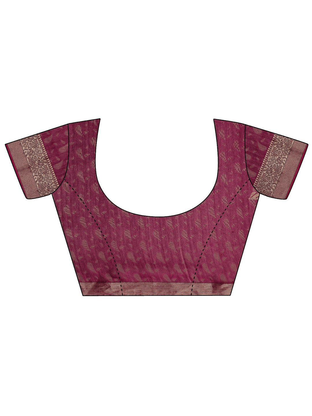 Maroon Printed Georgette Saree With Unstitched Blouse Piece