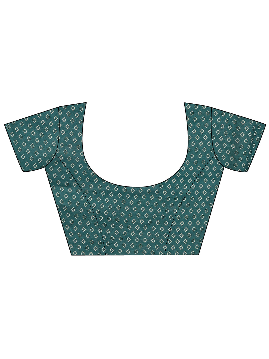 Green Tribal Printed Silk Blend Saree With Unstitched Blouse Piece