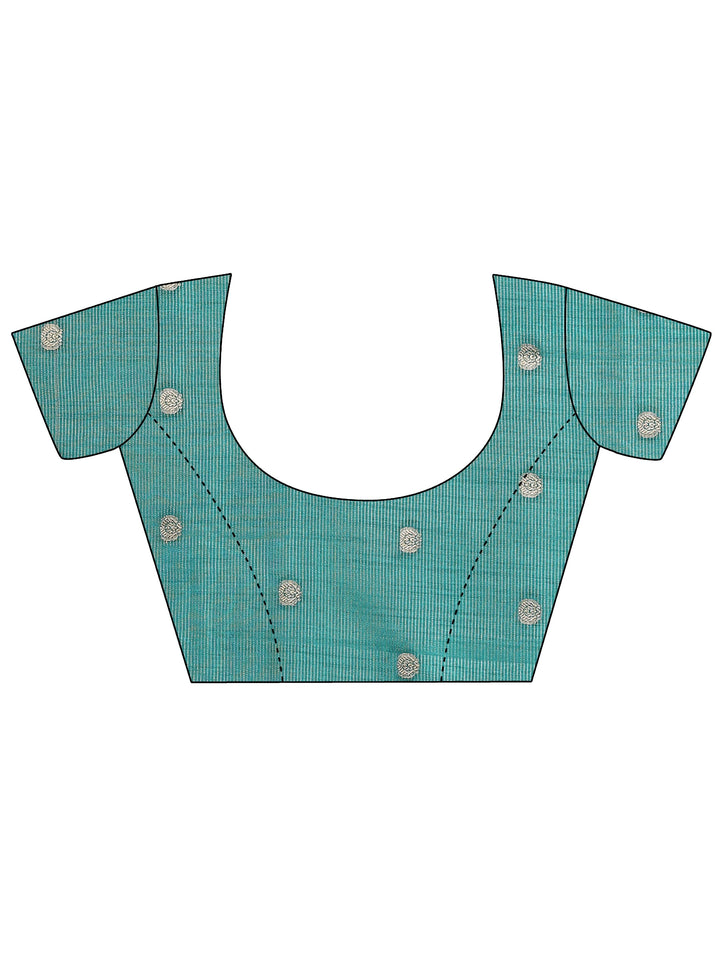 Green Woven Design Banarsi Silk Blend Saree With Unstitched Blouse Piece