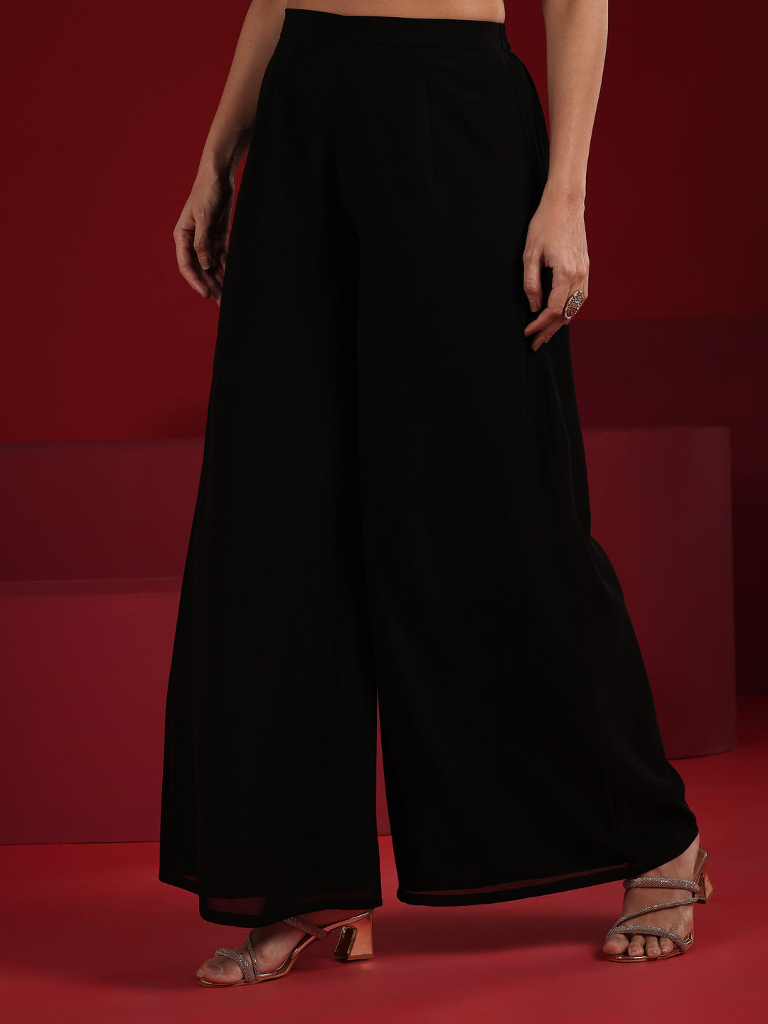 Libas Art Black Embroidered Georgette Co-Ord Sets