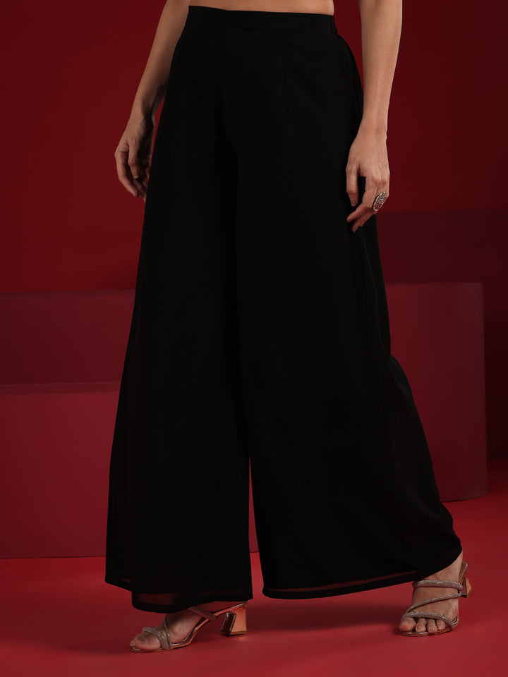 Libas Art Black Embroidered Georgette Co-Ord Sets