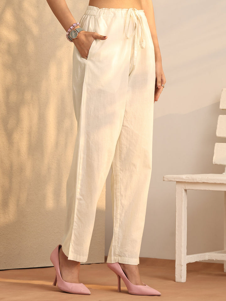 Off White Printed Cotton Co-Ord Sets