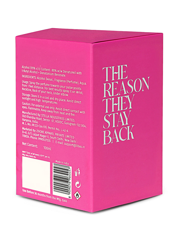 Libas Women Chase Mandarin Rose Long Lasting Perfume - 100 ml