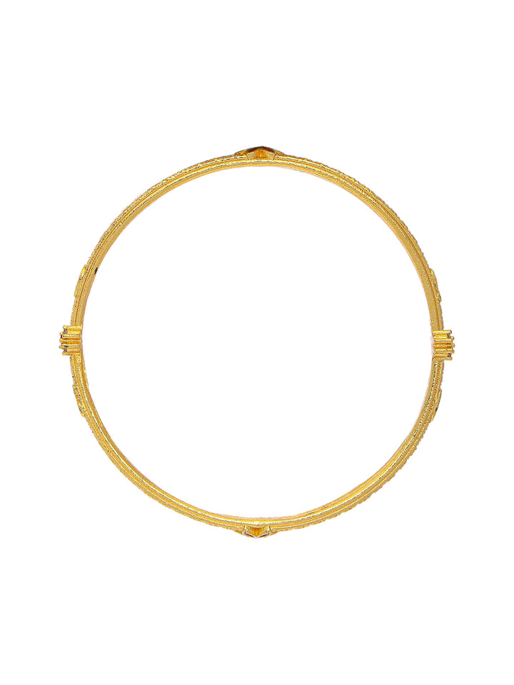 Libas Gold-Plated Meenakari Style Brass Bangles