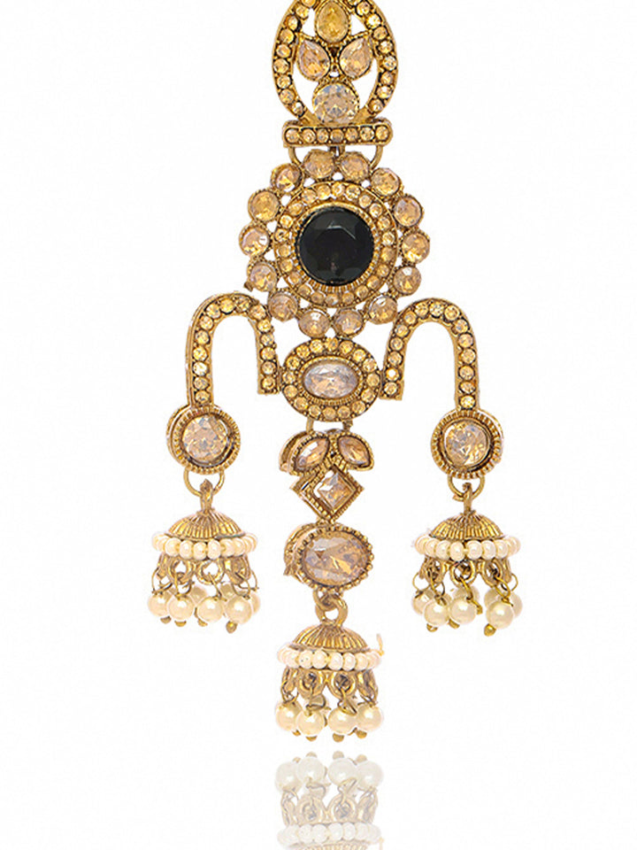 Libas Gold Plated Earrings with Pearl Drops