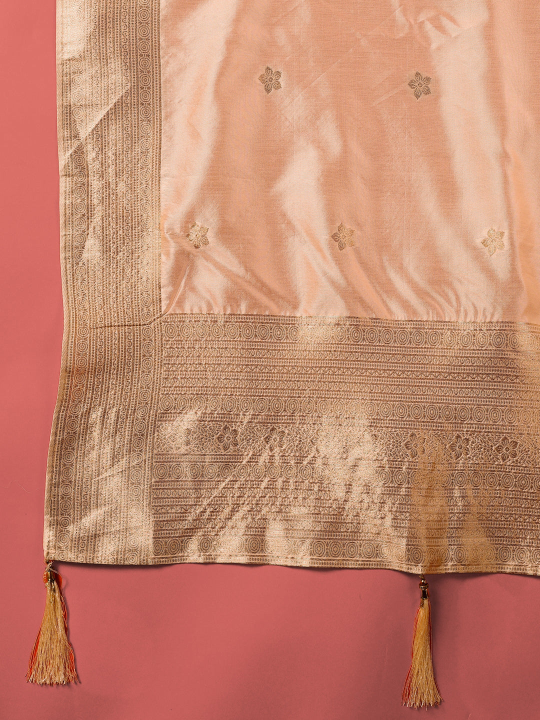 Libas Cream Brocade Unstitched Lehenga Set