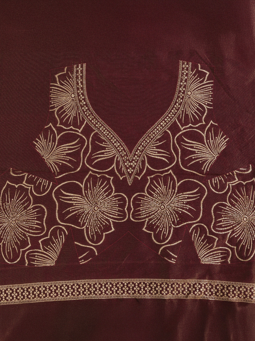 Libas Art Mauve Floral Woven Design Silk Blend Semi-Stitched Lehenga Choli