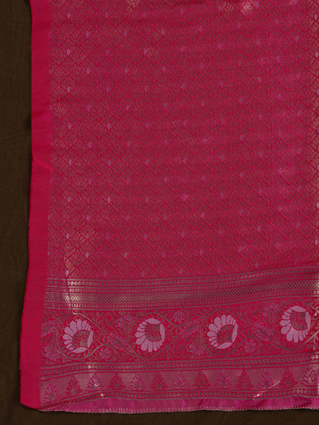 Libas Golden Woven Design Silk Blend Semi-Stitched Lehenga Choli