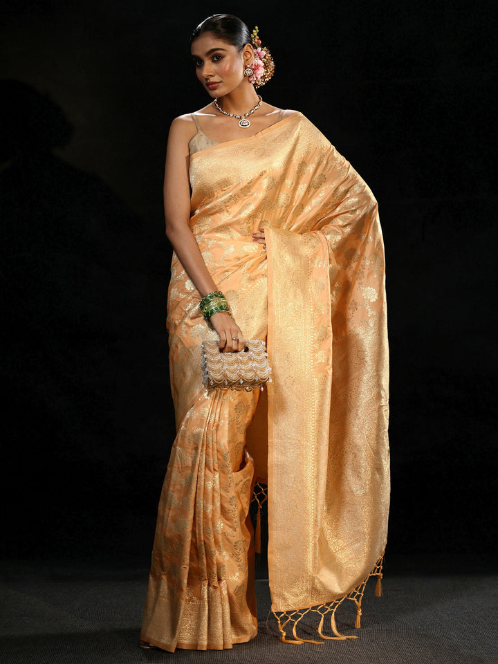 Libas Gold Banarasi Silk Blend Saree