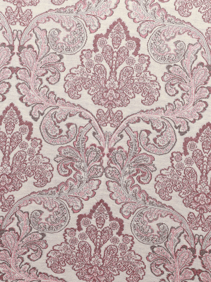 Off White Woven Design Wool Wrap Shawl 