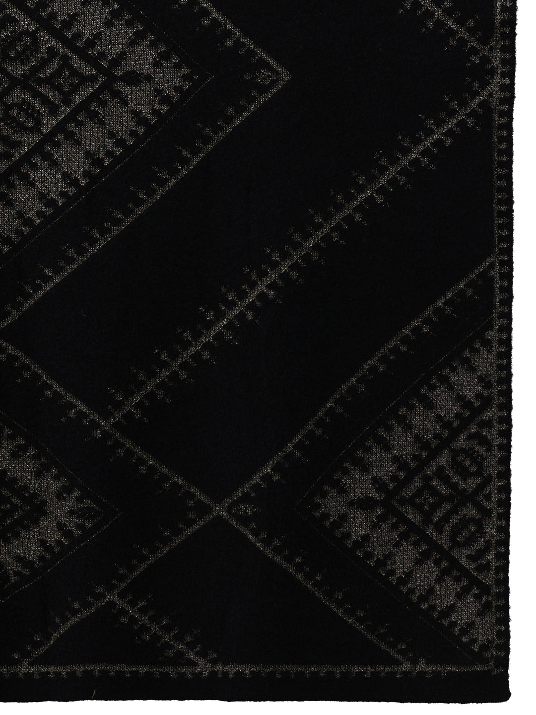 Libas Black Ethnic Embroidered Acrylic Wrap Shawl