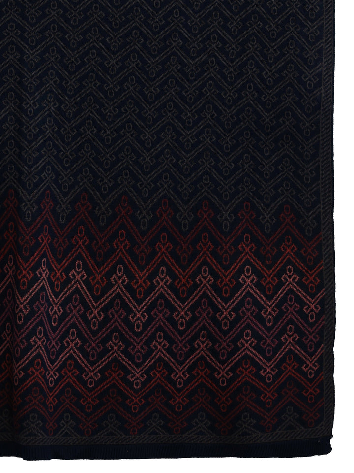 Libas Navy Blue Ethnic Embroidered Acrylic Shawl
