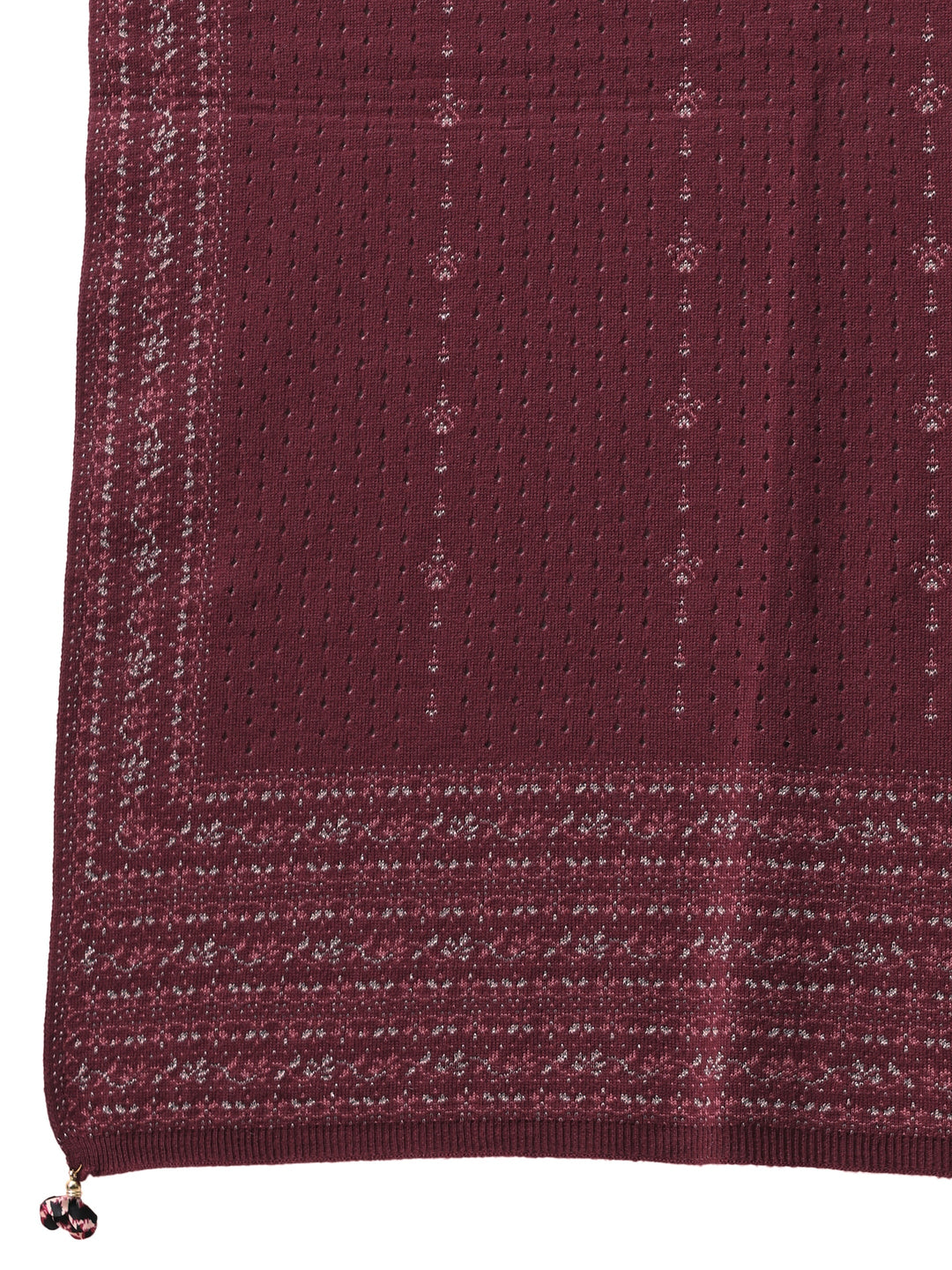 Libas Mauve Knitted Acrylic Wrap Shawl