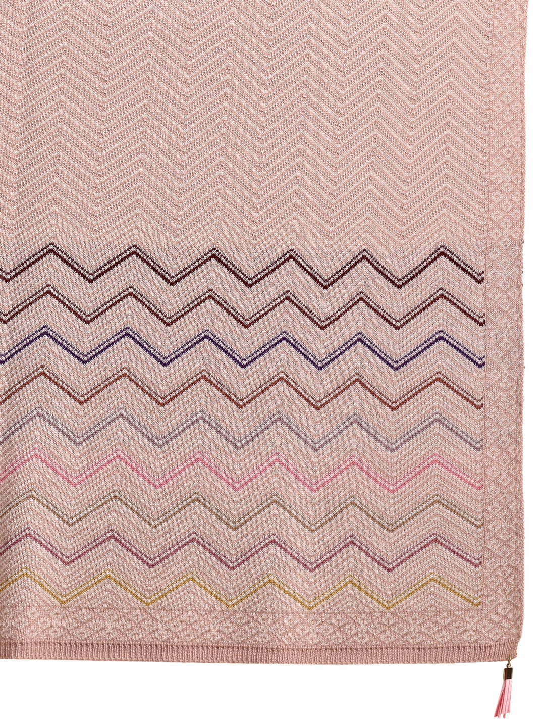 Libas Pink Chevron Knitted Acrylic Wrap Shawl