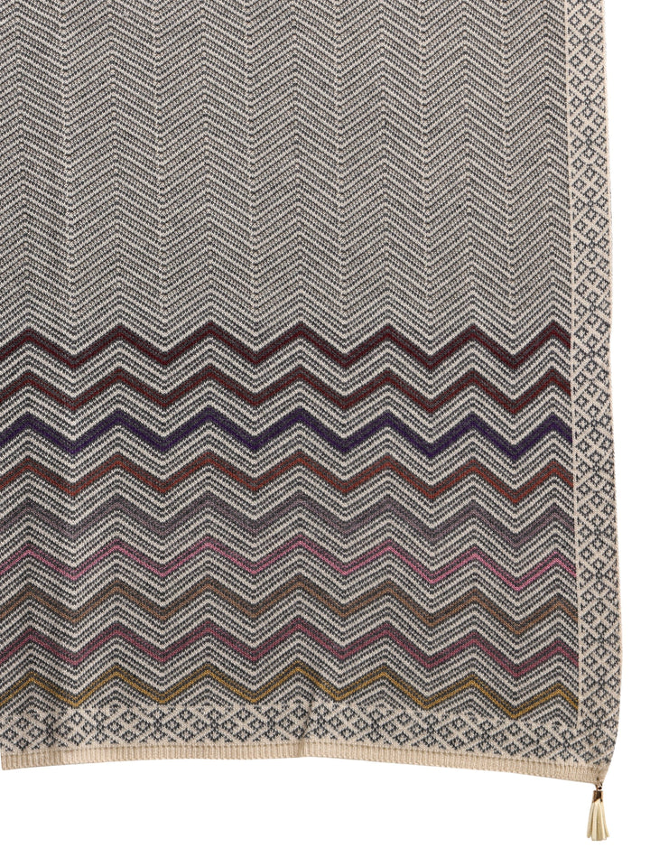 Libas Grey Chevron Knitted Acrylic Wrap Shawl