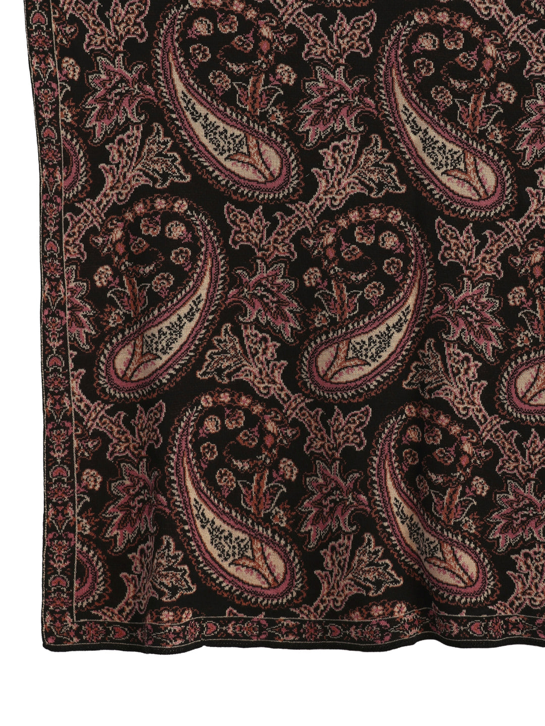 Libas Black Paisley Knitted Acrylic Shawl