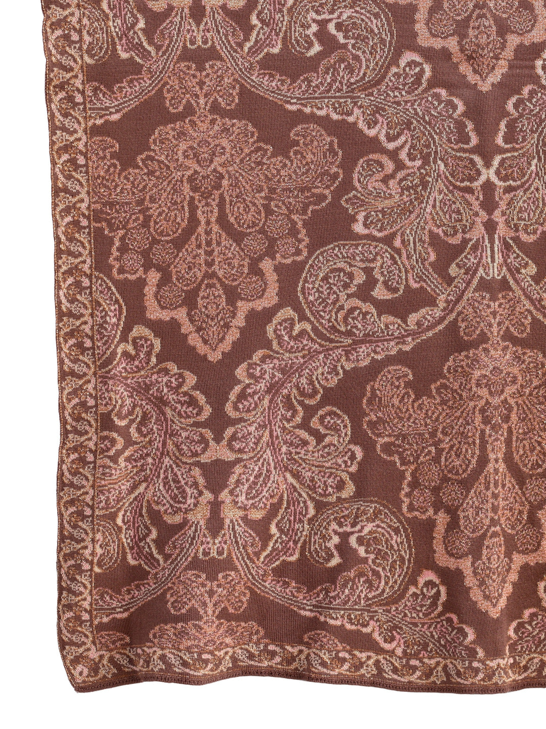 Libas Mauve Floral Knitted Acrylic Wrap Shawl