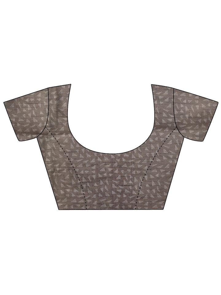 Green Tribal Printed Sarees With Unstitched Blouse Piece