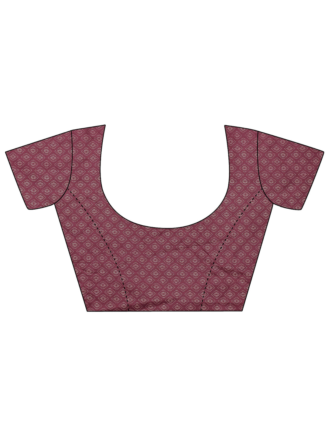 Mauve Printed Silk Blend Sarees With Unstitched Blouse Piece