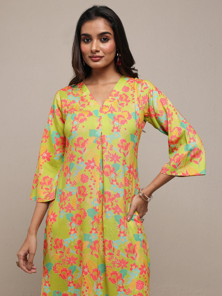 Green Printed Rayon Co-Ord Sets