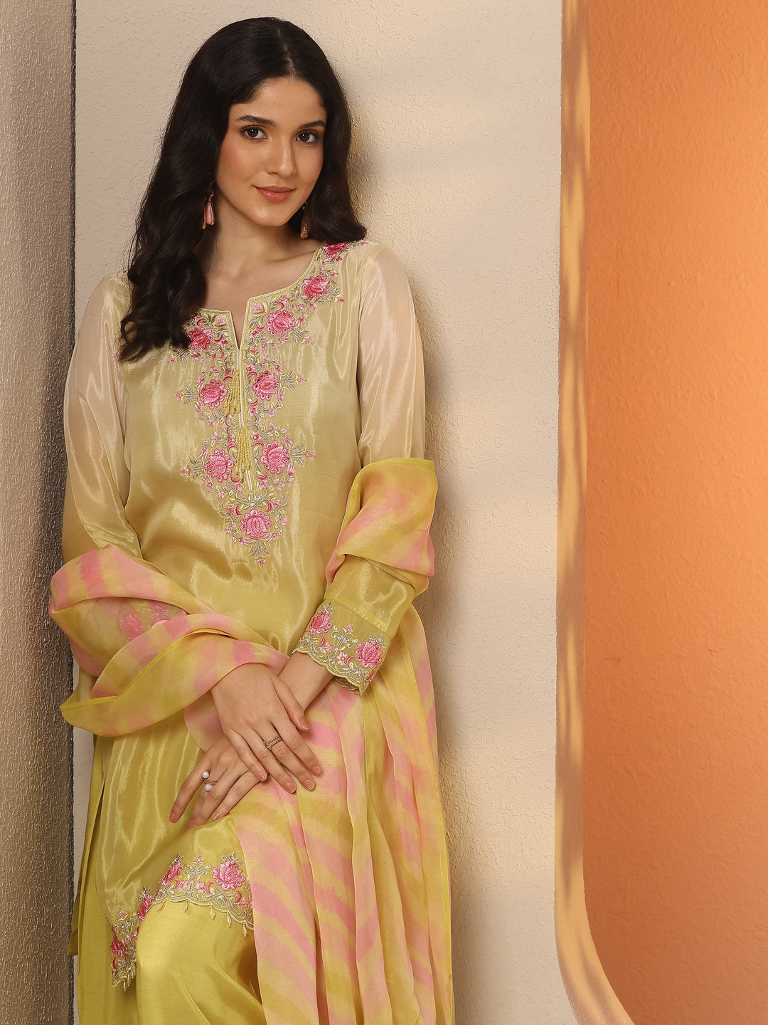 light pink haldi dress Pink Haldi Outfit for Bride