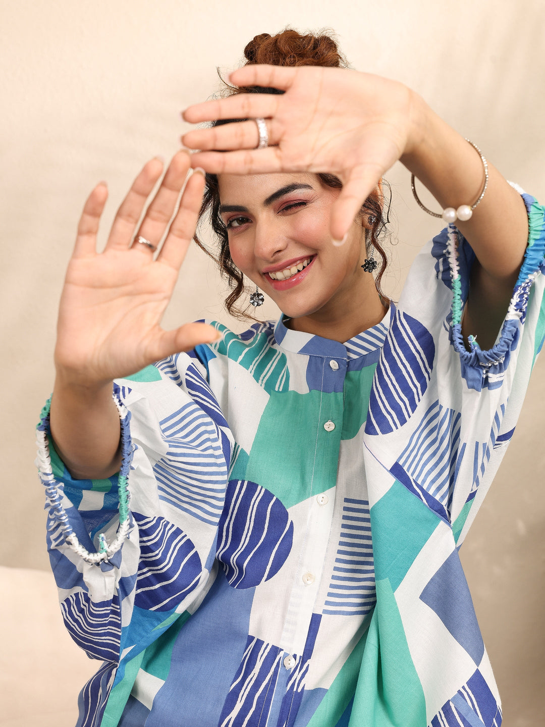 Multi Printed Cotton Night Suit