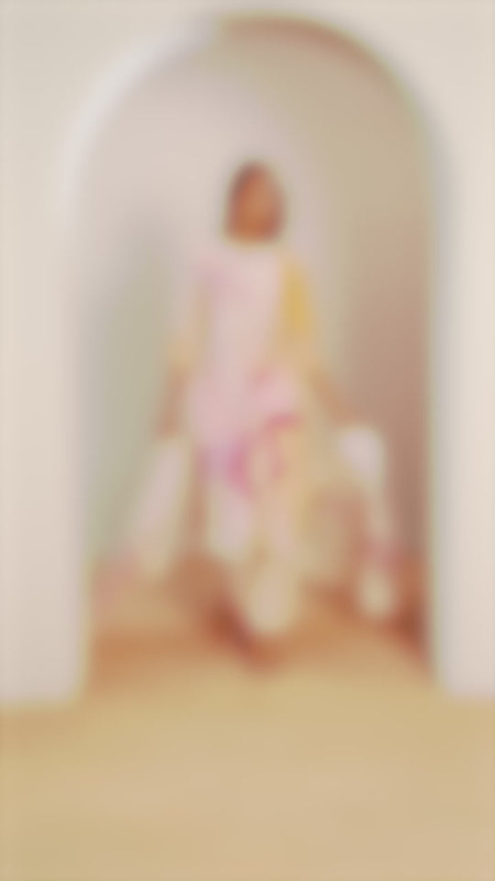 Peach Printed Silk Blend Straight Suit Set With Dupatta