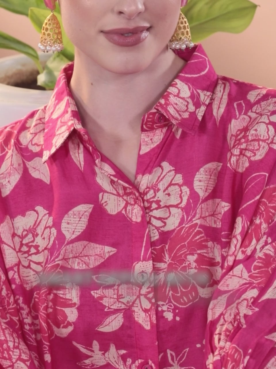 Pink Printed Cotton Co-Ords