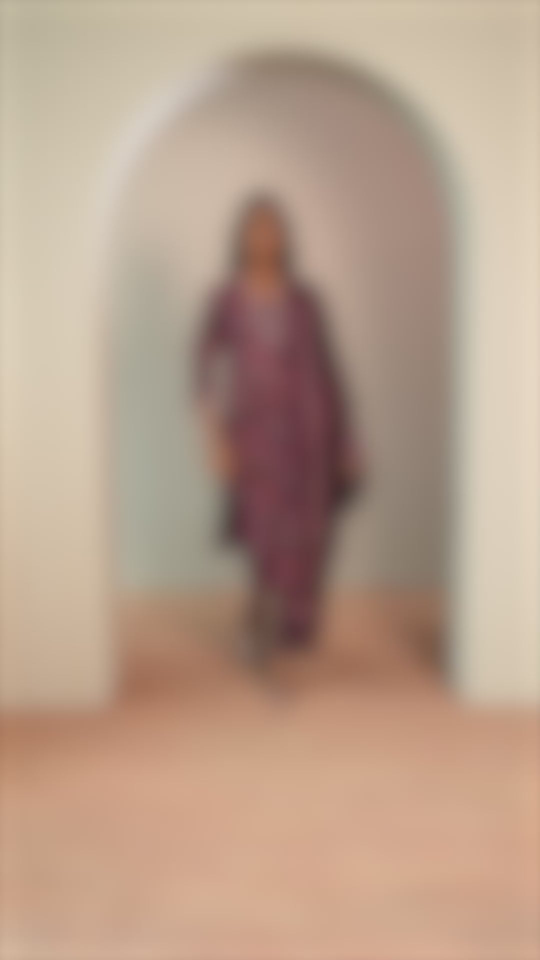 Burgundy Printed Cotton Straight Suit Set With Dupatta