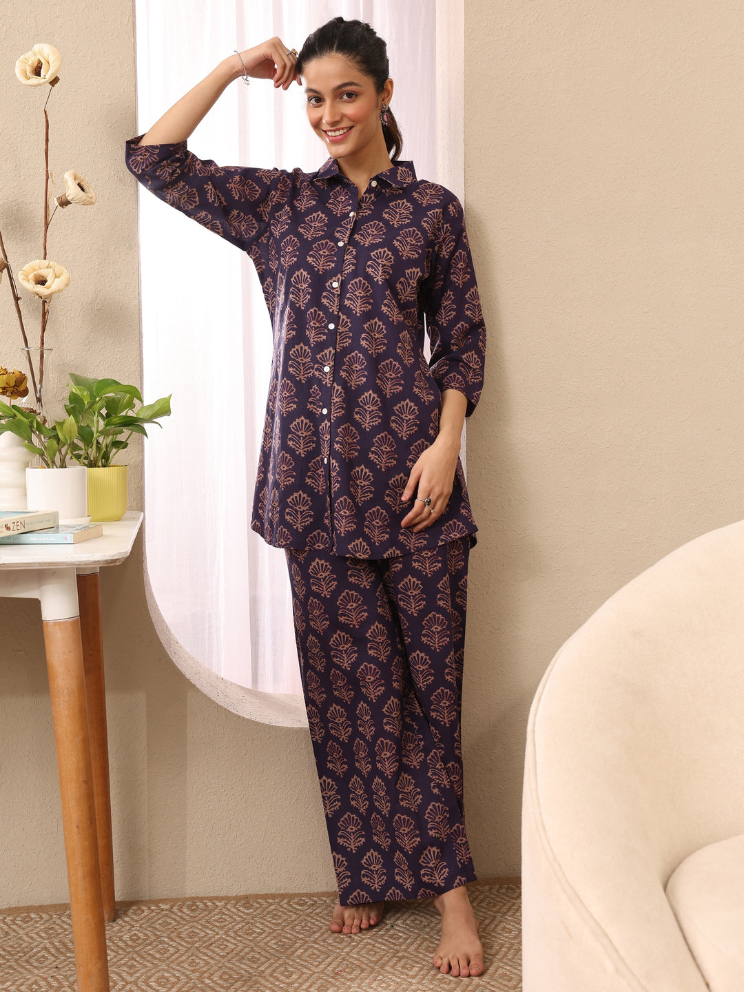 Buy Purple Printed Cotton Night Suit Online in USA at $23.00 Buy Purple Printed Cotton Night Suit Online in USA at $23.00
