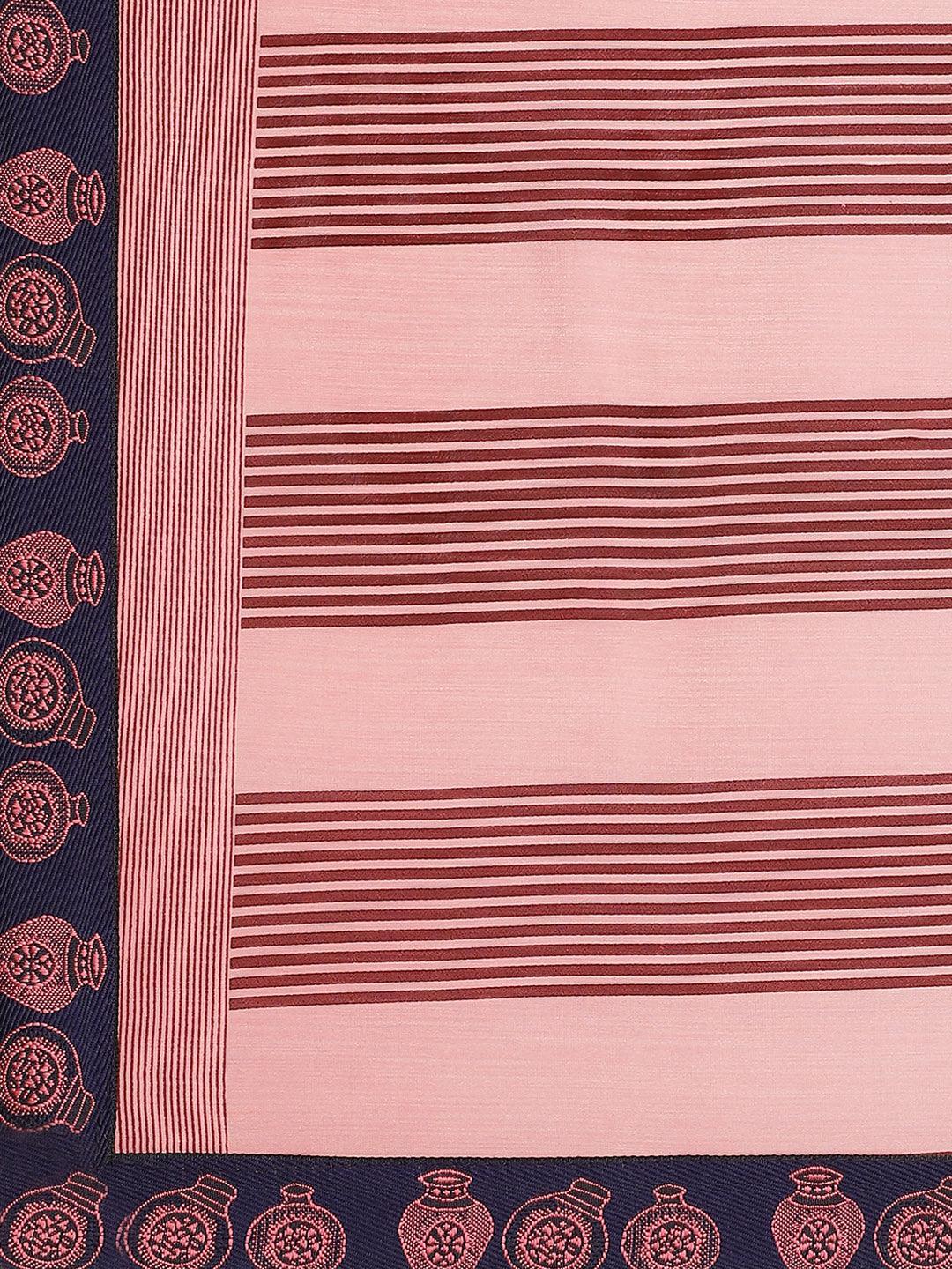 Pink Printed Chiffon Saree - ShopLibas