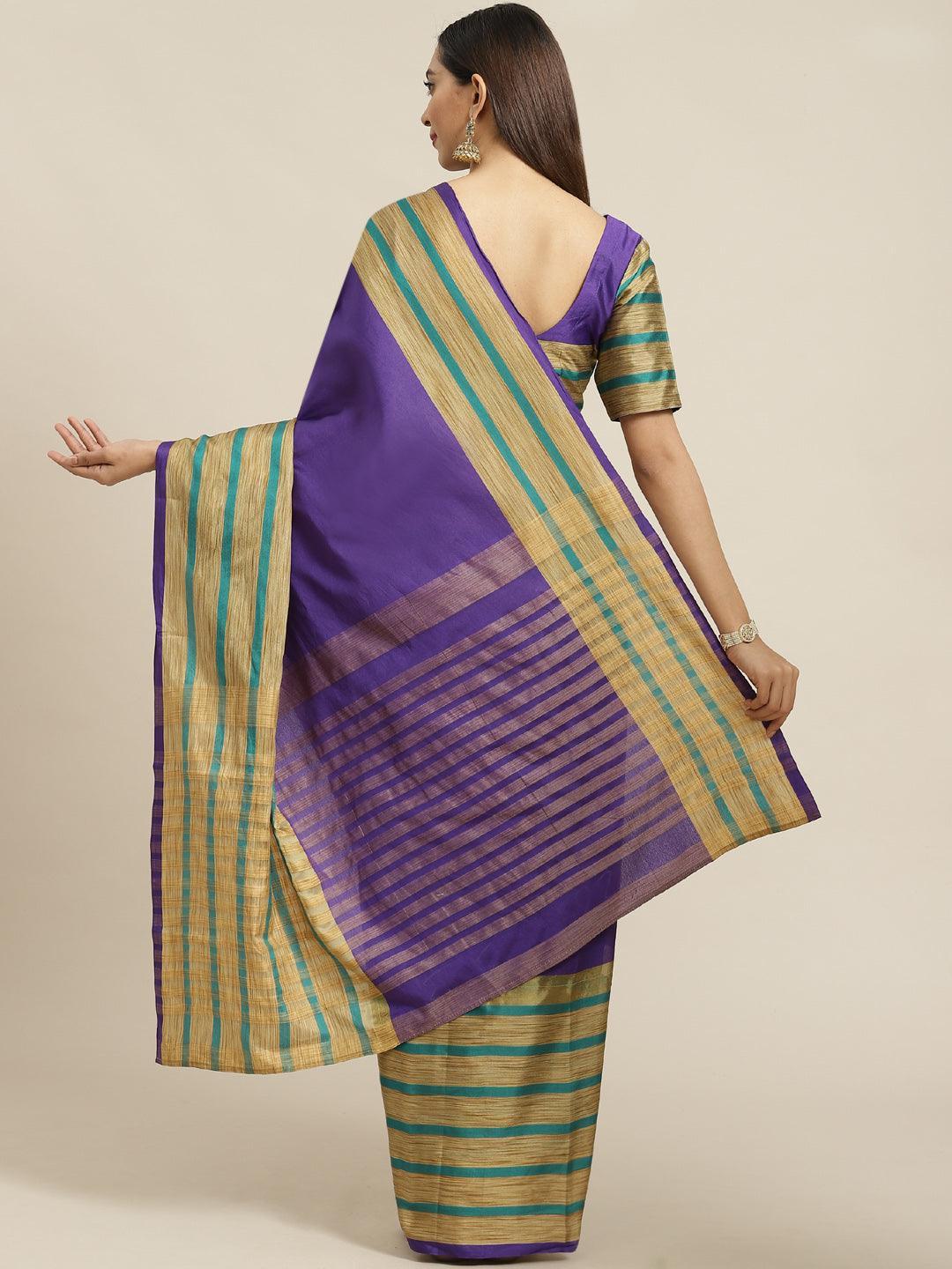 Multicoloured Printed Polyester Saree - ShopLibas