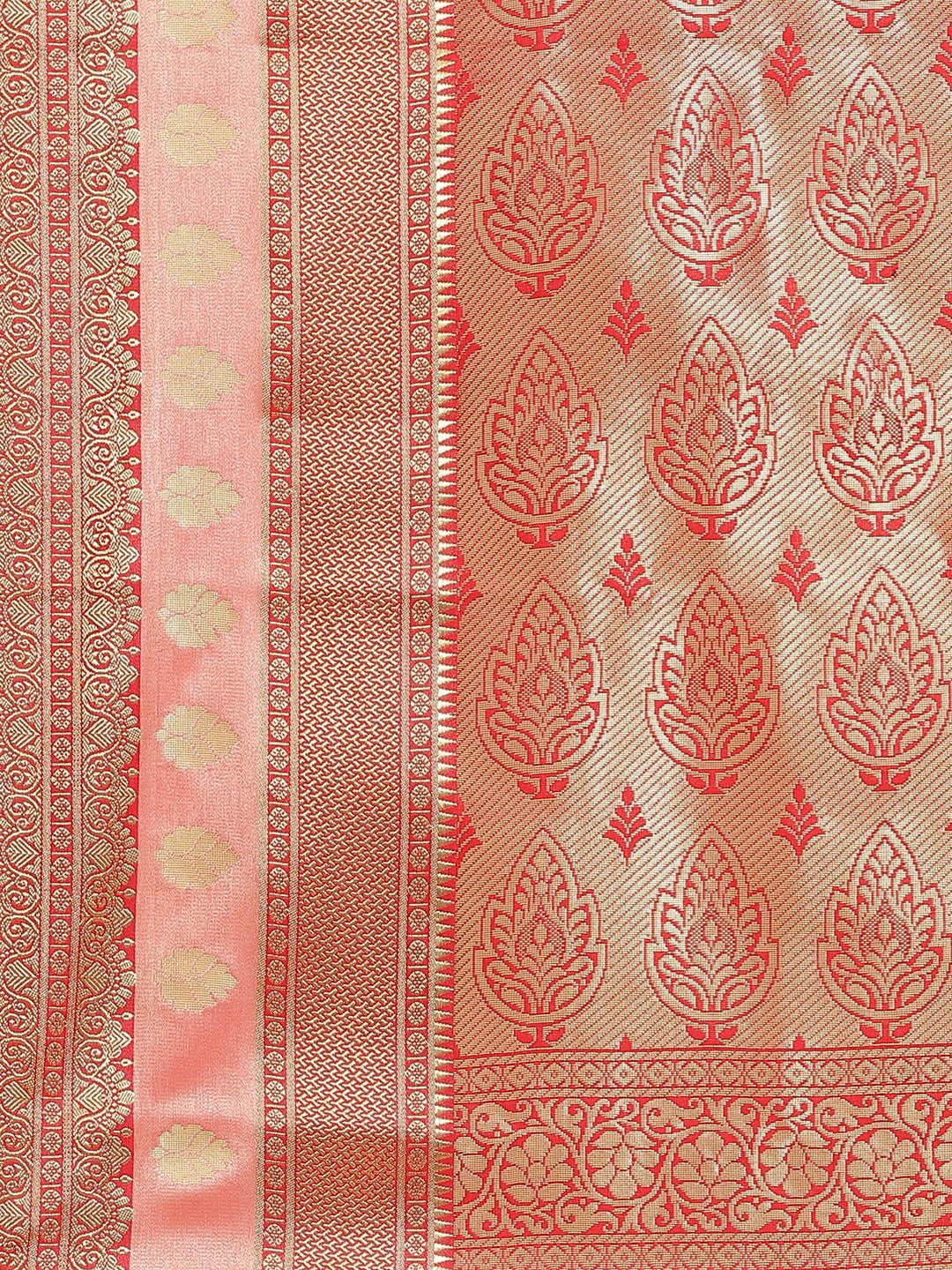 Blue Woven Design Brocade Saree - ShopLibas