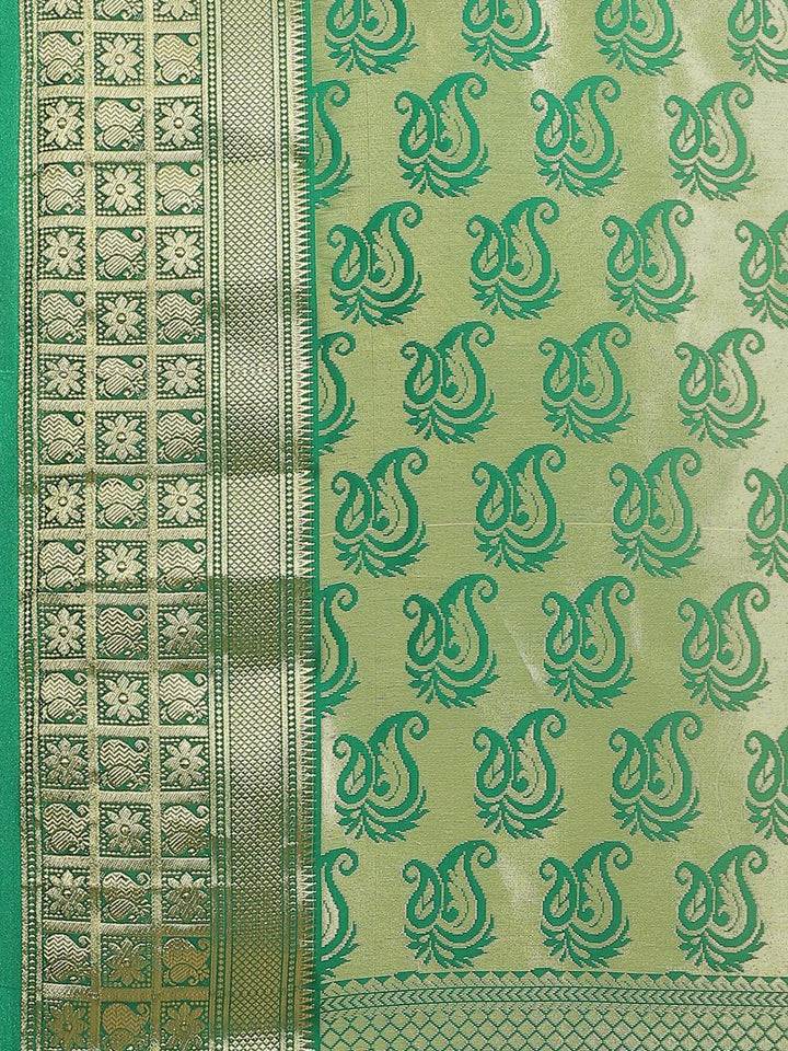 Pink Woven Design Brocade Saree - ShopLibas
