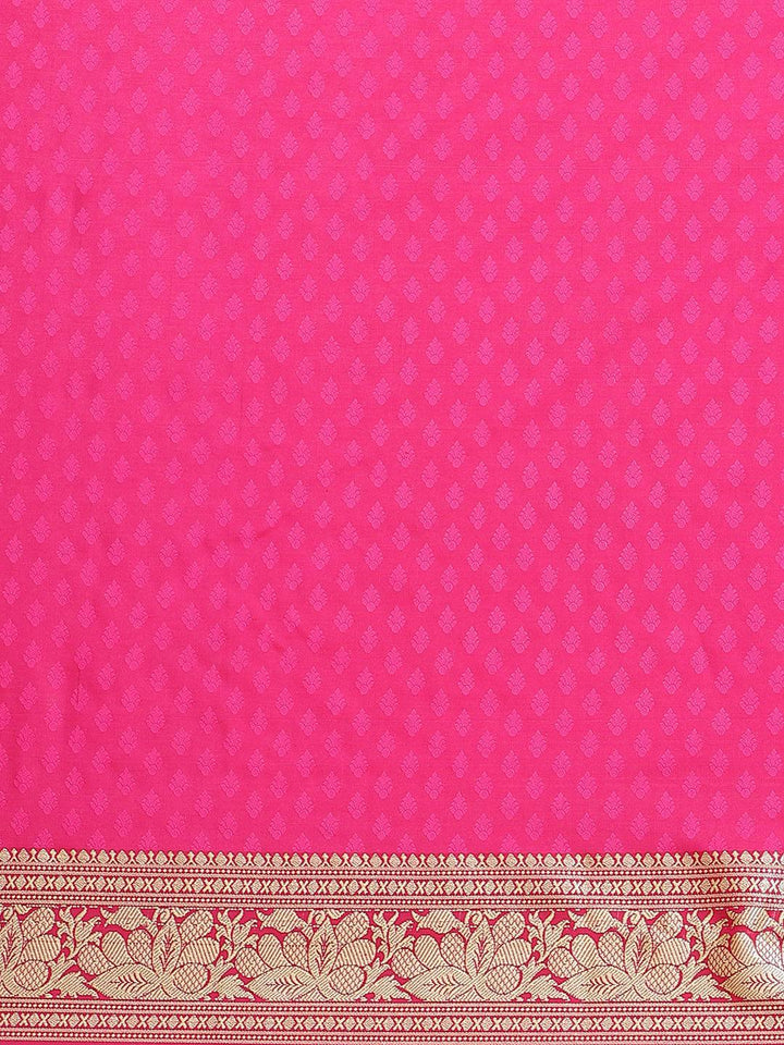 Green Woven Design Brocade Saree - ShopLibas